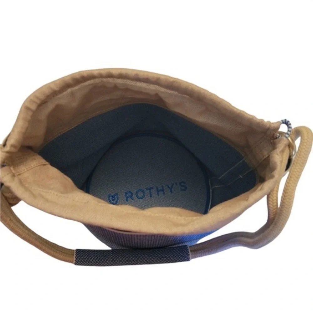 Rothy's The Pail Drawstring Bag in Indigo Cloud - Picture 8 of 10